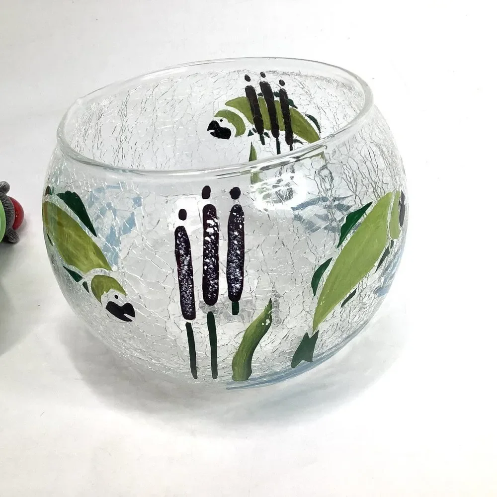 Paris &‎ Beebee Sweetz & Treatz Fisherman Cookie Jar Crackle Bowl Porcelain Vtg